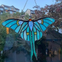 Luna Moth Stained Glass Pattern PDF, PNG Digital File - Etsy Canada