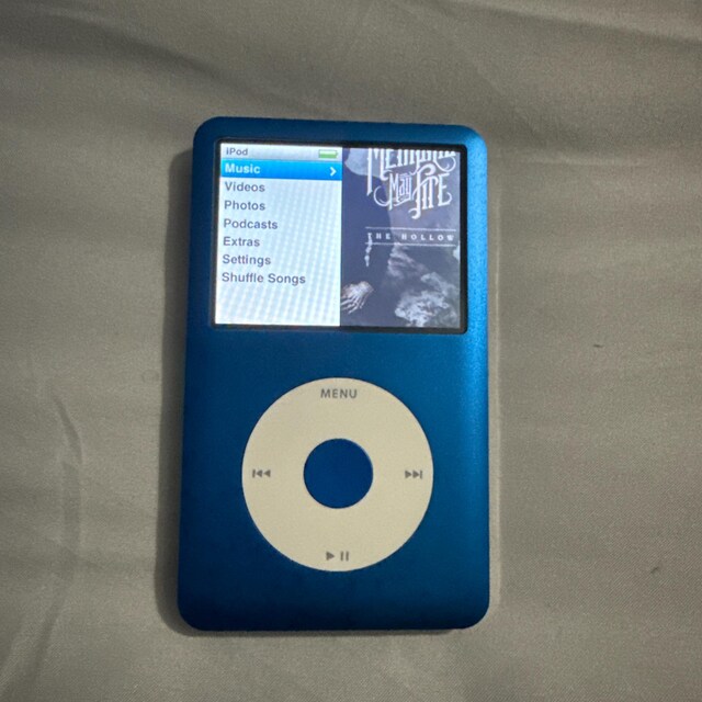 iPod Classic 青 Apple iPod Classic - 第 7/6 世代、ブルー+ホワイト (3000 mAh
