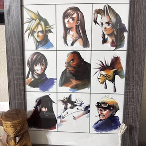 FF7 VII Portraits Premium Poster (vectorized Design) - Etsy
