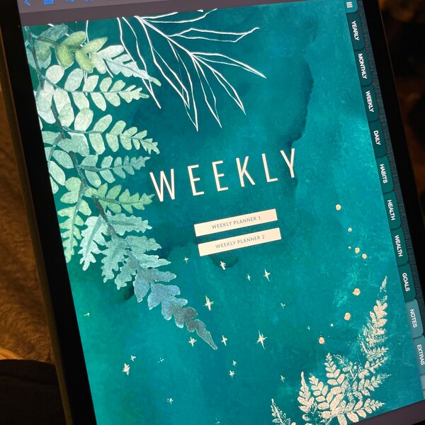 Undated Digital Planner Dark Mode, All in One iPad Planner, Goodnotes ...