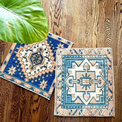 22x52 Ft Vintage Rug, Blue Rug, 2x5 Turkish Rug Antique Rug, 2x5 Muted ...