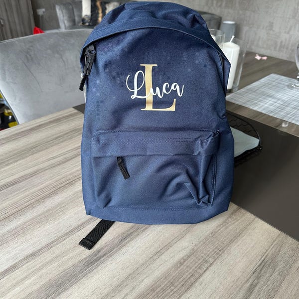 Personalised Initial Name Backpack for Kids, Custom Name Back Pack for ...
