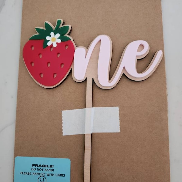 Strawberry Cake Topper | Berry First Birthday | Sweet One Strawberry ...