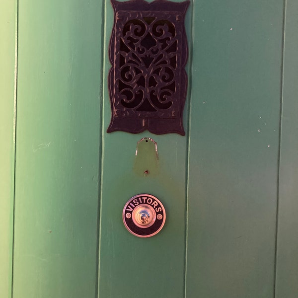 Traditional Square Wireless Doorbell In Mahogany And Brushed Nickel
