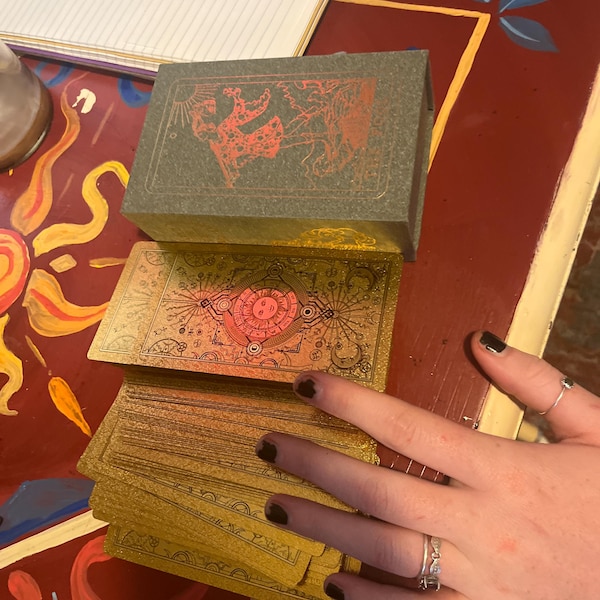 Gold Foil Rider Waite Tarot Deck With Booklet and Classic Original ...