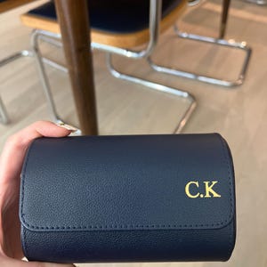 Watch Roll for 3 Watch,Personalized Leather Watch Box,Wedding groomsmen gift,Men Watch Travel Case,Gift for him,Engraved Travel Watch Holder