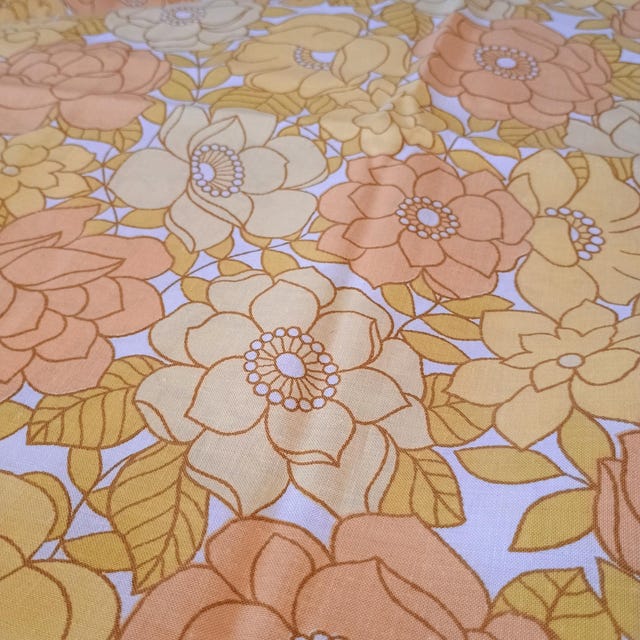 アンティーク雑貨 MAC Super Vintage Fabric 70s Vintage Fabric, 70s Fabric Unused by St Michael, Retro