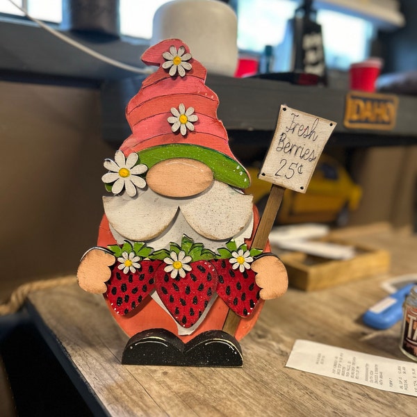 Strawberry Gnome SVG File | Laser Cut File | Standing Strawberry Gnome ...