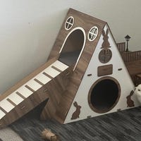 Modern Rabbit House, Indoor Rabbit Castle, Rabbit Furniture, Extra ...