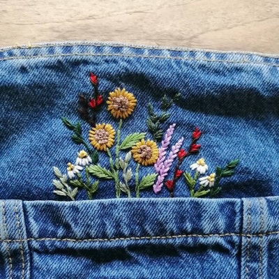 A Pocket Full of Posies Embroidery PDF & Pattern - Etsy