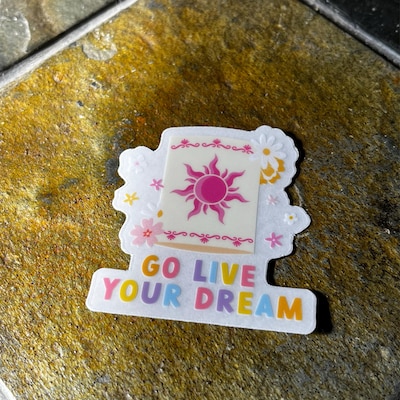 Go Live Your Dream - Rapunzel (Tangled) Bumper Sticker