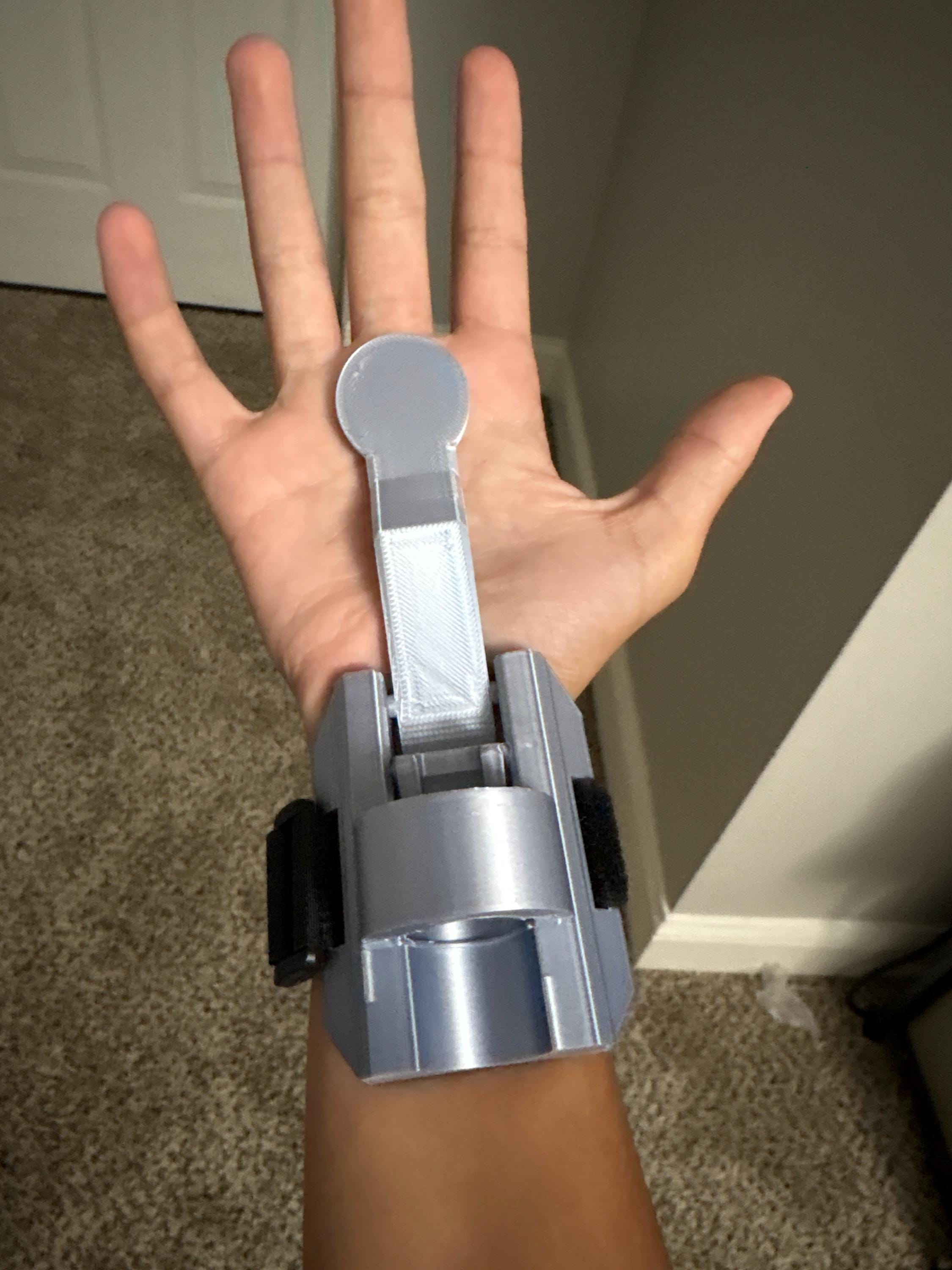 Customer photo of 3D Printed Web Shooter x2 | Functional Water Spray | Spider-Man Cosplay Prop | Superhero Costume Gift