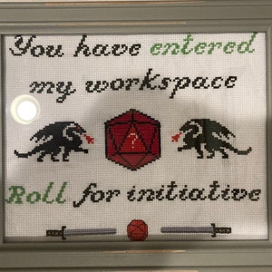 Dungeons and Dragons Cross Stitch Valentines Pattern D20 With - Etsy