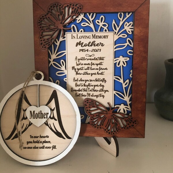 Photo Frame Memory Cardinal Cardinal in Memory Frame Set, Butterfly Remembrance Frame Set and Ship ...