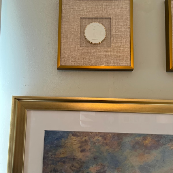 Pair Of Grand Tour Plaster Intaglio Replicas, Framed | Chairish