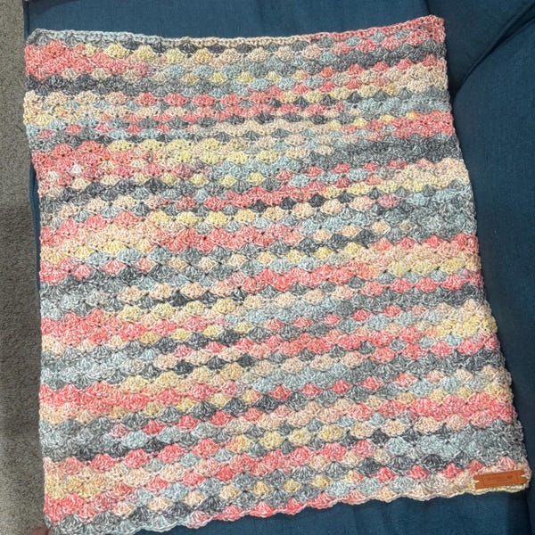 Easy Baby Blanket Crochet Pattern PDF, Shell Stitch Beginner Friendly ...