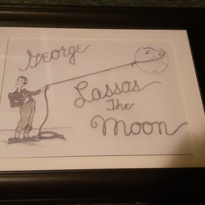 George Lassos the Moon A4 Print - Etsy