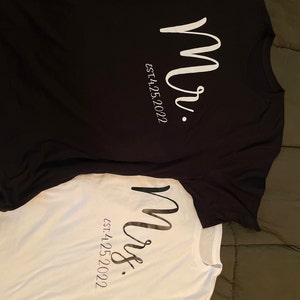 Personalized Mr and Mrs, Custom Wifey and Hubby Shirt, Bride and Groom ...