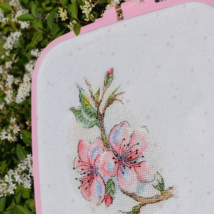 Merejka Counted Cross Stitch Kit - Pink Roses Design With DMC Threads