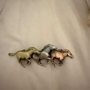 HORSES FRENCH BARRETTE 80mm- Thick Hair Barrette- Horse Hair  display picture 1