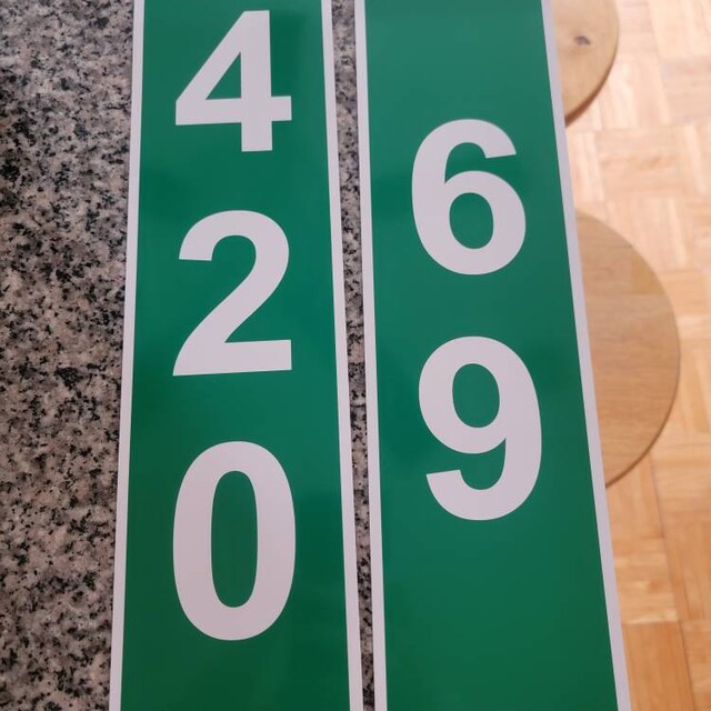 Mile Marker 420 Aluminum Sign - 17" Tall Marijuana Themed Outdoor Decor
