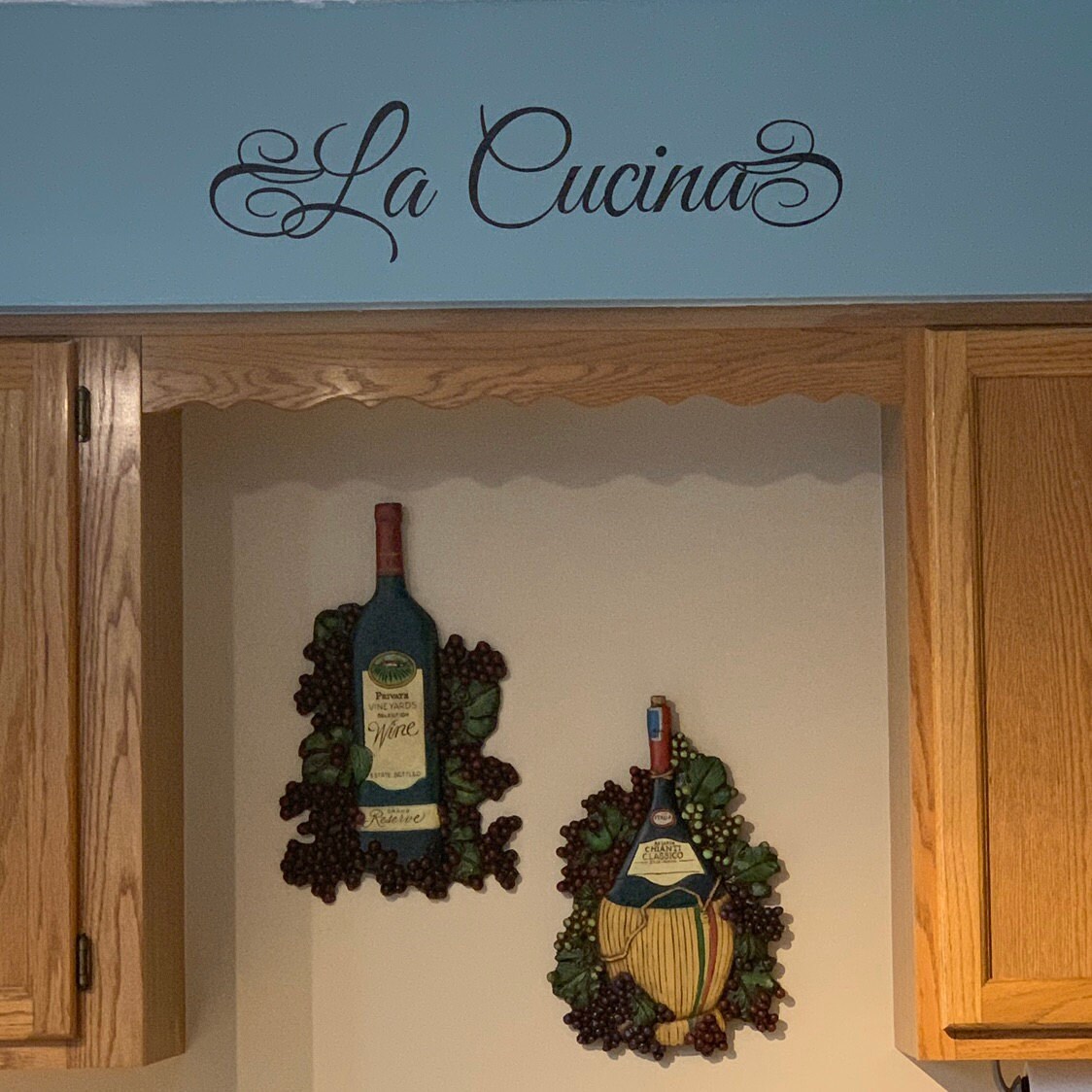 Wine Bottle Wall Art Decor Set of 2 Bottles Etsy