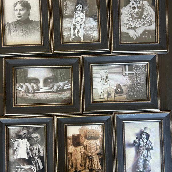 4x6 Vintage Creepy Children Halloween PHOTO Pumpkin Head/owl Costume ...