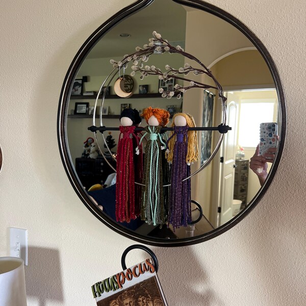 Macrame Hocus Pocus Hocus Pocus Wall Decor, Halloween Witch Decor, Sanderson Sisters Wreath ...
