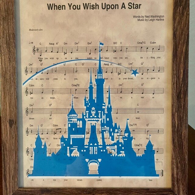 Disney Castle Shooting Star When You Wish Upon A Star Sheet Music