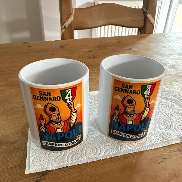 テディベア　Napoli Naples Keychain, SSC Napoli Lucky Charm, Superstitious Croissant