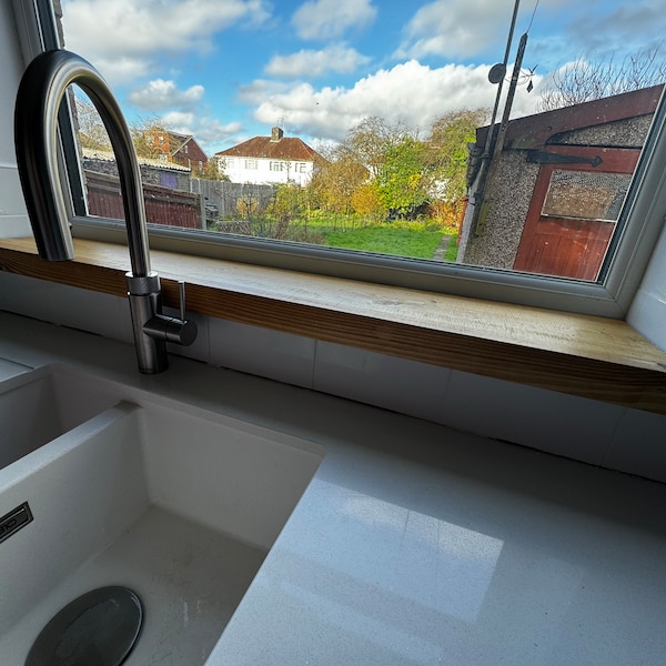 Rustic Window Sills, With Front Lip | Window Ledge Shelf | Farmhouse ...