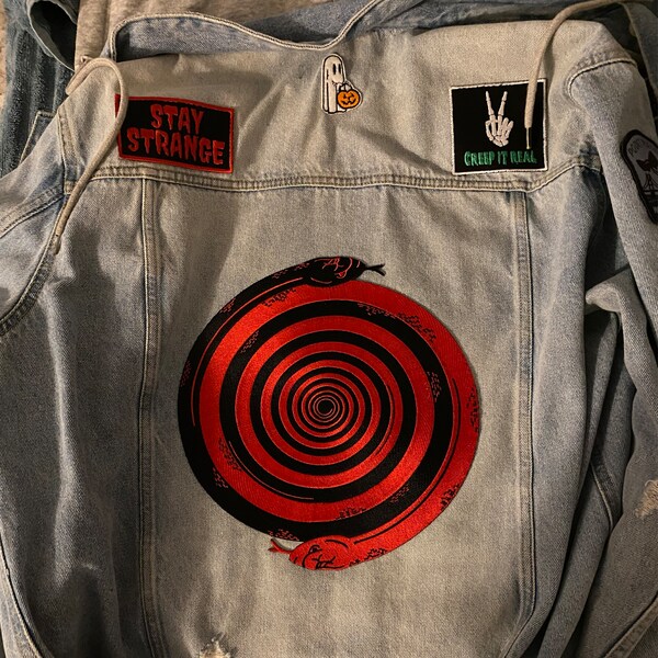 Vortex Snakes Iron on Patch // Large Back Patch // Snake Patches// Iron ...