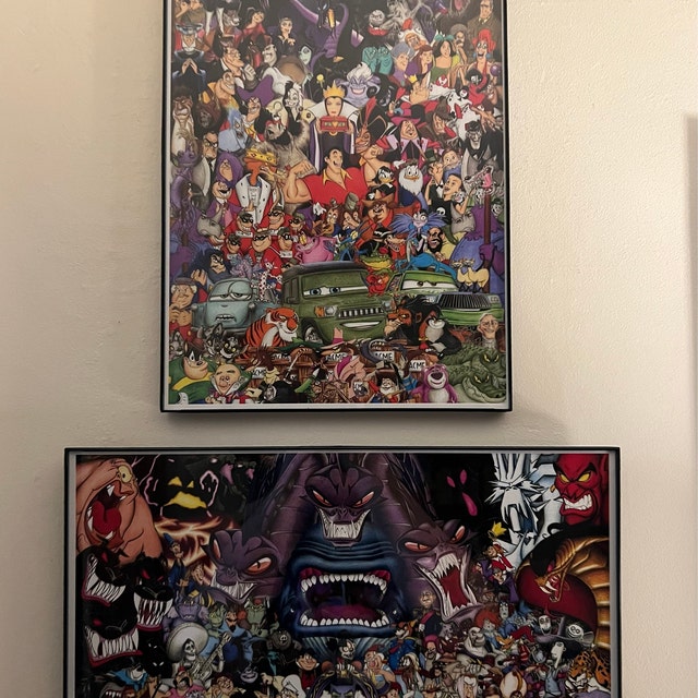 Ultimate Disney Villain Montage 11 x 17 colored pencil