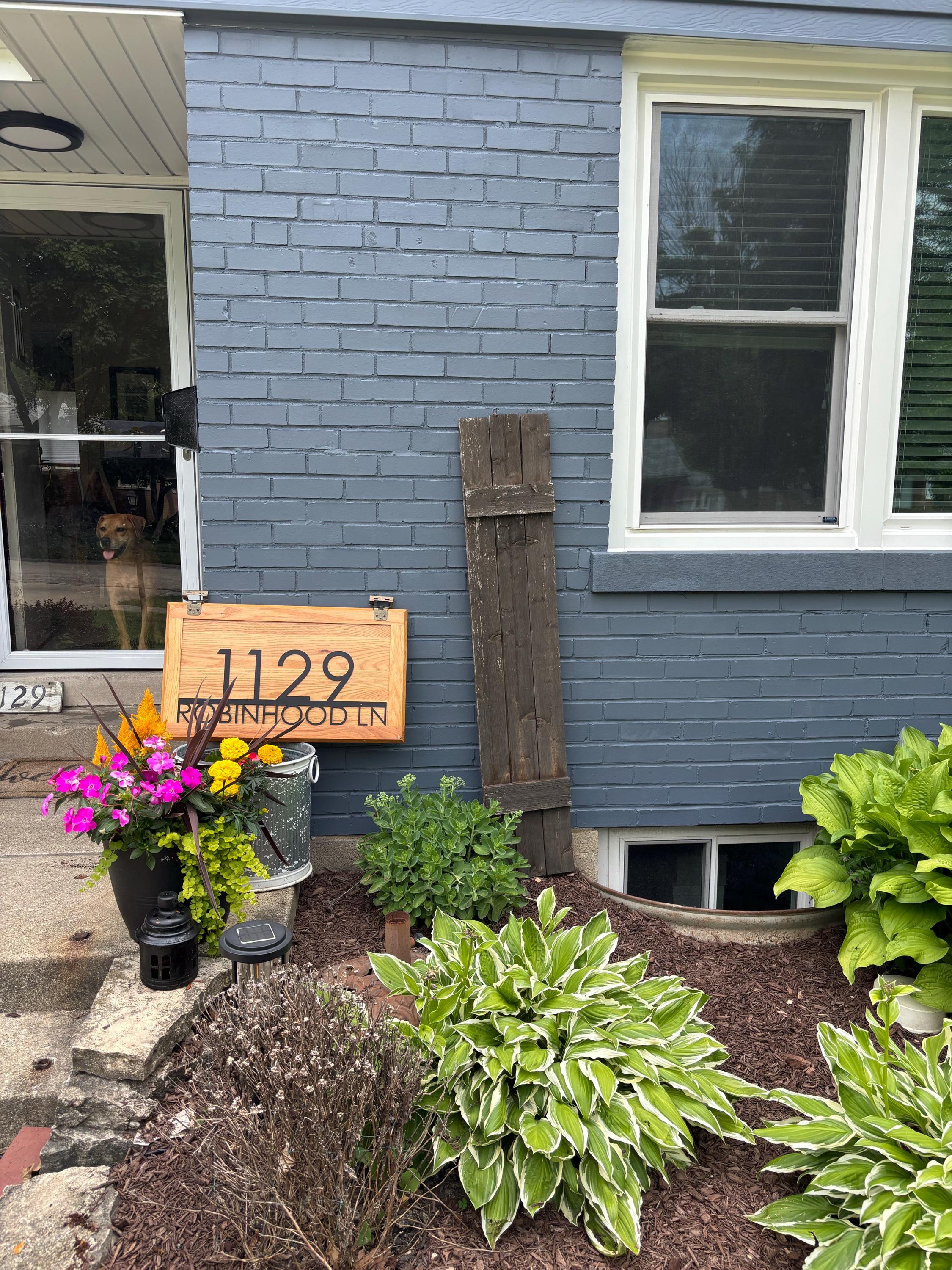 Modern Metal House Number Sign | House Address Sign with Street Name | Mid-Century Custom House Numbers | Steel Street Name