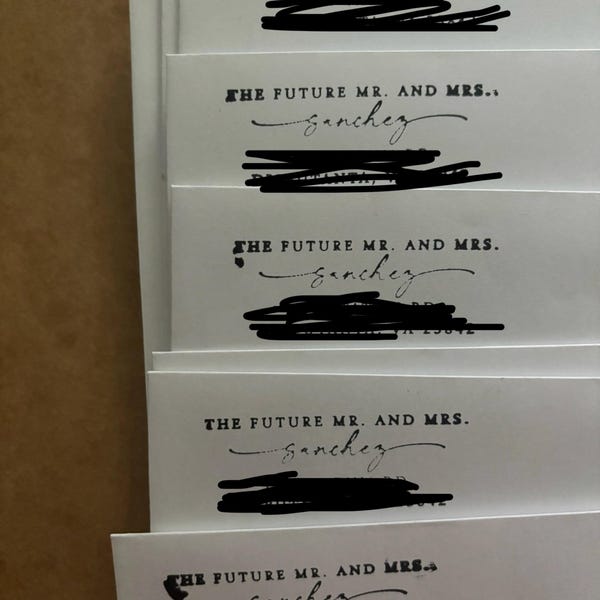 Future Mr. and Mrs. Envelope Template, DIY Address Label, Wedding