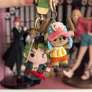 Roronoa Zoro Amigurumi Keychain Charms Inspired by One Piece