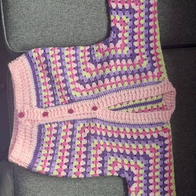 Granny Square Hexi Cardi 0 - Adult Girls Ladies Boho Hexagon