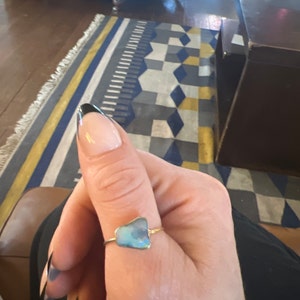 Customer photo from Taylor, Raw Australian Fire Opal Ring, October Birthstone Jewelry