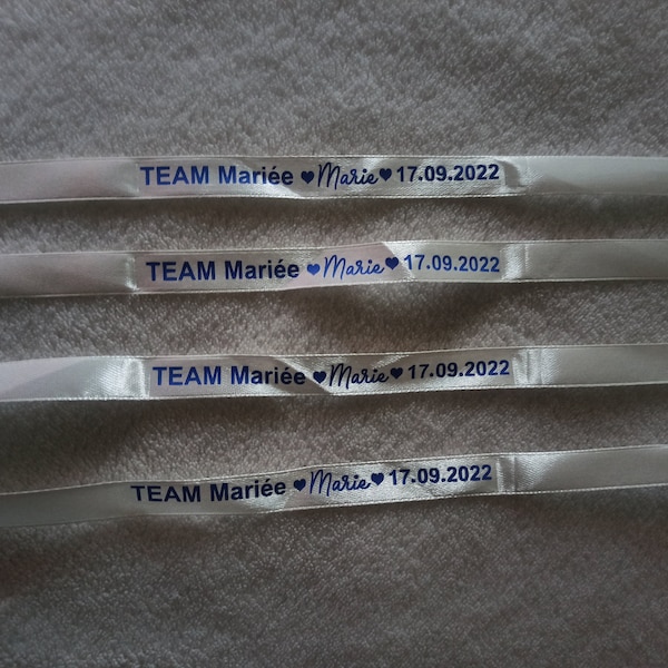 Kit 11 Pièces Bracelets EVJF - Future Mariée & Team - Élastiques Dorés Avec Inscriptions - Accessoire Enterrement De Vie De Jeune Fille
