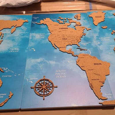 Wood USA Map Push Pin US Travel Map United States Travel Gift Extra ...