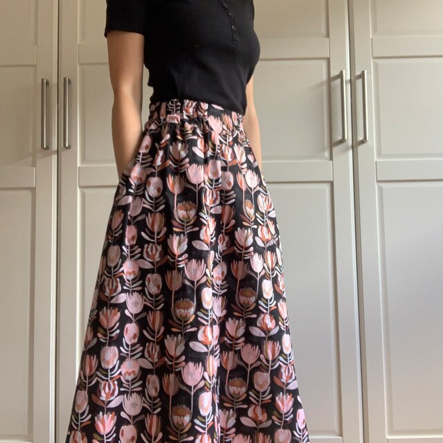 Gathered Skirt Digital PDF Sewing Pattern | Camellia Skirt