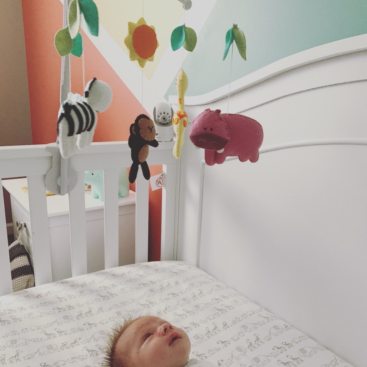 Making An Mobile For My Baby Baby Crib Mobile Safari Etsy
