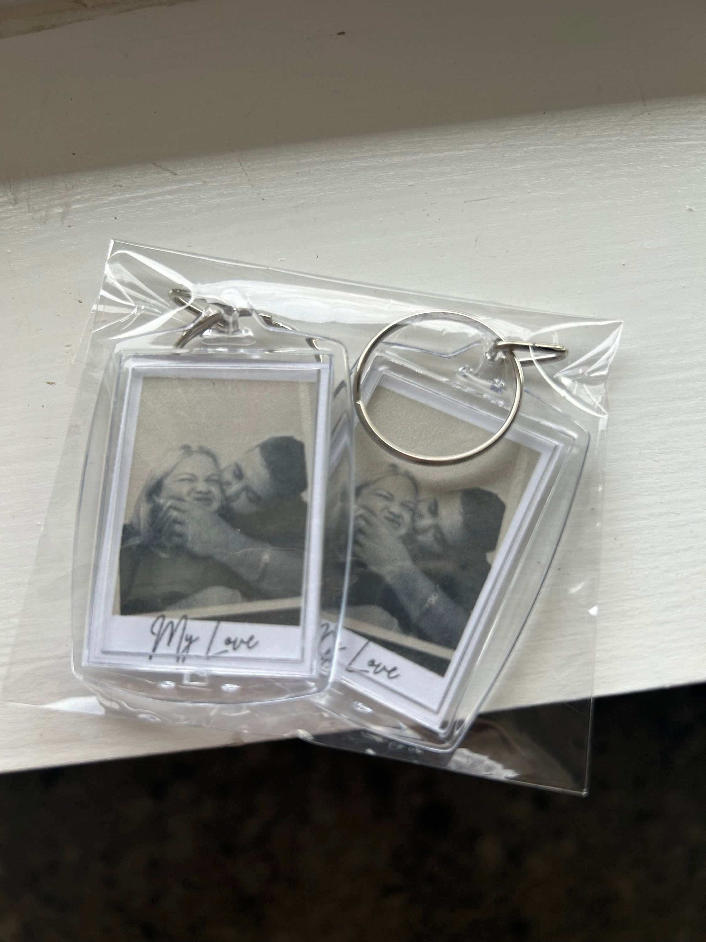Personalized Photo Keychain, Key Ring, for Anniversary, Christmas Gift, Stocking Stuffer, Matching, Girlfriend, Boyfriend, Best Friend