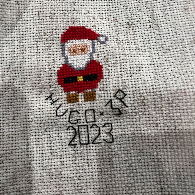 Kit Point De Croix Vintage 1937 - Dessin "Veille De Noël" 12 X 16 Pouces - Designs For The Needle