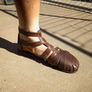 Barefoot Men Sandals 100 % Genuine Leather Barefoot Huarache Sandals ...