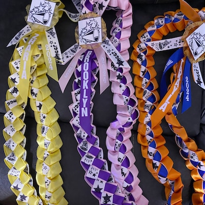 Track Ribbon Lei/ Track & Field Ribbon Lei/ Graduation Leis/ Senior ...