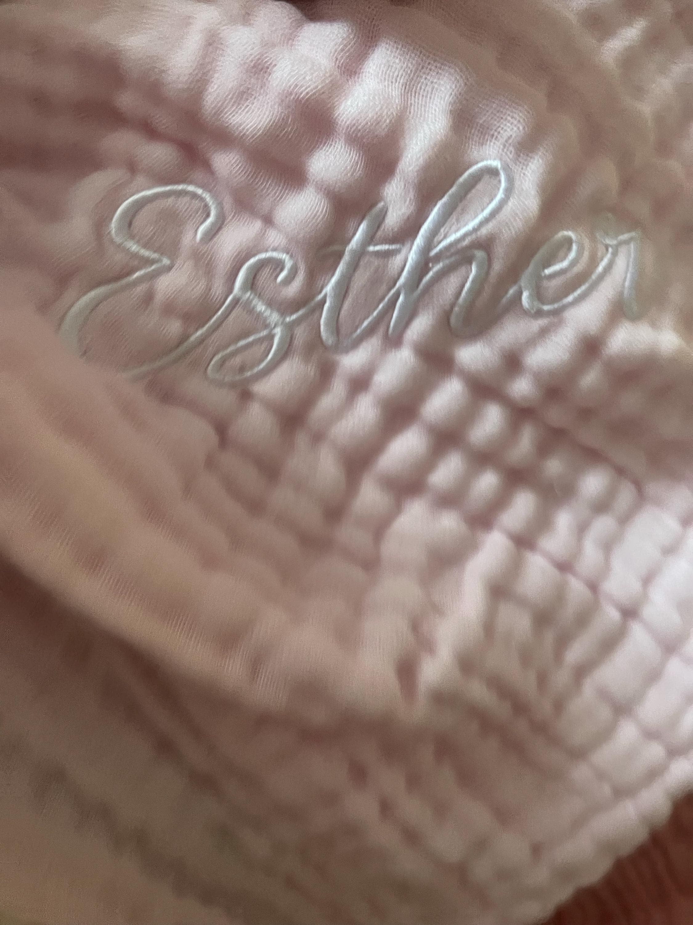 Personalized Baby Blanket for Baby Shower Gift, Organic Muslin Blanket, Embroidered Blanket with Name Newborn Gift, Baby Swaddle Blanket