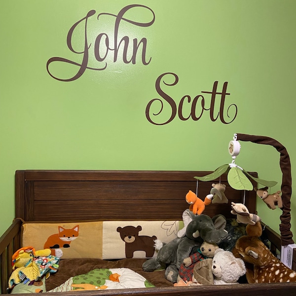 Personalized Wall Decal Boy Name Wall Decal Nursery Wall Decal ...