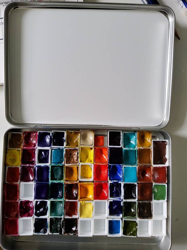 Watercolor Aquarelle Paint Tin Boxes