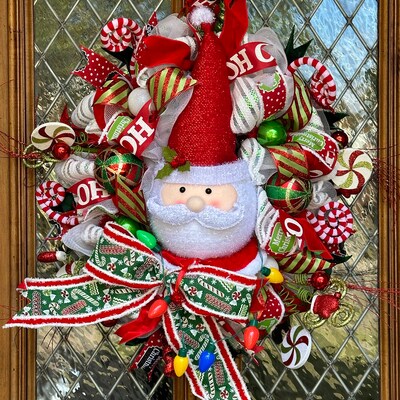 Christmas Tree Topper, Santa Christmas Tree Topper, Elf Leg Christmas ...